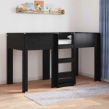 vidaXL Pat Etajat pentru Copii Stejar Negru 75 x 190 cm Lemn compozit 3410468