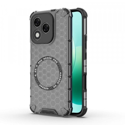 Husa MagSafe pentru Honor 400 Lite, Techsuit, HoneyComb Shield, Neagra foto