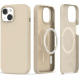 Husa Tech-Protect Silicone MagSafe pentru Apple iPhone 15 Bej, Silicon, Carcasa