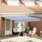 vidaXL Cortina Retractabilă Albastru și Alb 350 x 250 cm 3330197