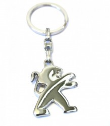Breloc auto premium metal inoxidabil compatibil Peugeot foto