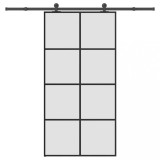 vidaXL Ușă glisantă cu set feronerie 102,5x205 cm sticlă ESG/aluminiu