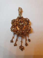 Pandantiv medalion cu diamante, stil victorian foto