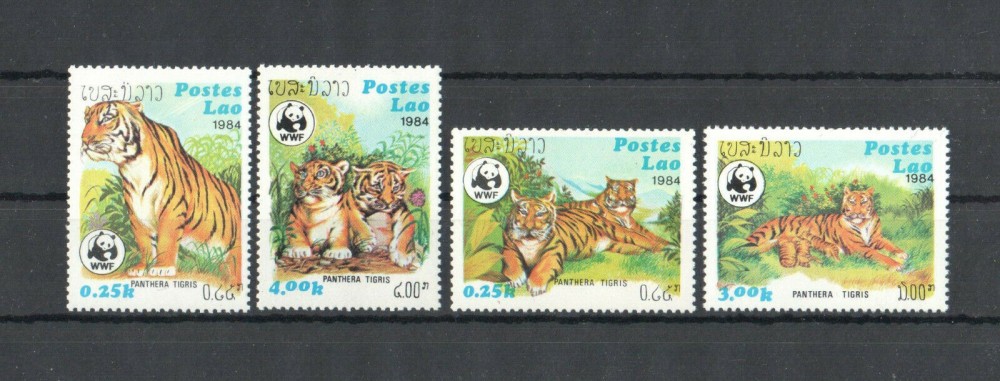 LAOS 1984 WWF FAUNA PROTEJATA TIGRI | arhiva Okazii.ro