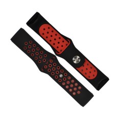 Curea Bratara sport Edman pentru Fitbit Charge 3 / 4, marimea S, Negru/Rosu