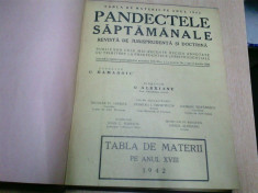 PANDECTELE SAPTAMANALE - 1942 foto