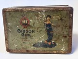 Cutie Veche din Tablă - Țigări Gibson Girl Manoli Berlin Art Nouveau (cca. 1900&ndash;1910)