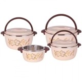 Set 4 Caserole Termice Cratita Termos Plastic Inox cu capace CNN48392