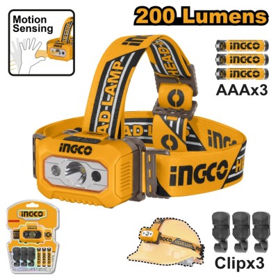Lanterna cap, pentru iluminare portabila - Ingco HHL013AAA8 foto