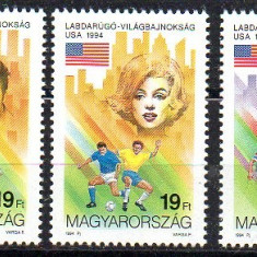 UNGARIA 1994, Sport, Fotbal, Marilyn Monroe, Elvis Presley, John Wayne, MNH