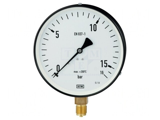 Manometru 0-10 bar 100mm Clasa 1.6 IP50 200&deg;C