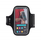 Husa banderola sport pentru brat, compatibila cu orice telefon pana la 5.8 inch, inchidere velcro, suport chei si pentru casti, pentru jogging, sala,