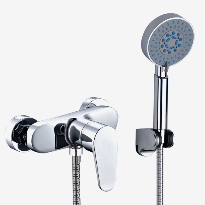 Set Baterie Cada sau Dus BiXXBi, Para, Furtun, Suport, Cartus Ceramic, Aerator Neopearl, Monocomanda, Reglabil 135-165mm, Alama, Argintiu Lucios