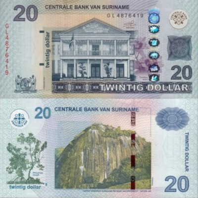 SURINAME 20 dollar 2019 UNC!!! foto