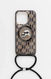 Karl Lagerfeld husă pentru telefon iPhone 15 Pro 6.1&quot; culoarea negru, KLHMP15LHCKCKLCK