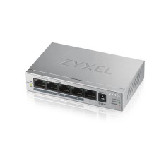 SWITCH PoE ZYXEL, &quot;GS1005-HP&quot;port Gigabit x 5, unmanaged, nerackabil, carcasa metalica, &quot;GS1005HP-EU0101F&quot; (timbru verde 2 lei)