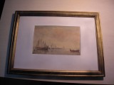 Tablou Simon de Vlieger, Reproducere, 16x26cm, Rama 36x50cm, Arta, Pictura