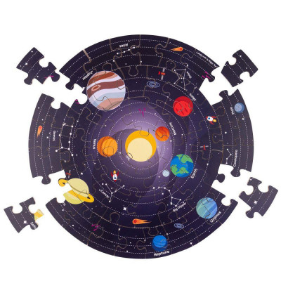 Puzzle de podea circular - Sistemul solar foto
