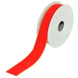 Panglică Decorativă Brad de Crăciun, Model Roșu Catifelat, Dimensiuni 5m x 22mm, Oem