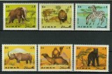 AJMAN 1969 - FAUNA - ANIMALE Lei, Elefanti, Camile, Zebre ETC, Nestampilat