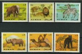 AJMAN 1969 - FAUNA - ANIMALE Lei, Elefanti, Camile, Zebre ETC, Nestampilat