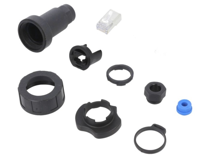 Conector RJ45 mufă aurit IP68
