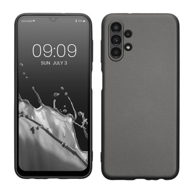 Husa kwmobile pentru Samsung Galaxy A13 4G, Silicon, Gri, 57956.232 foto