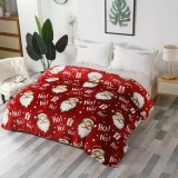 Patura Cocolino Model de Craciun 200x230, Bordo cu Mos Craciun - SUZ19