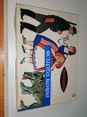 JOC ROMANESC SCUFITA ROSIE , ANII 70 , 4 PLANSE foto