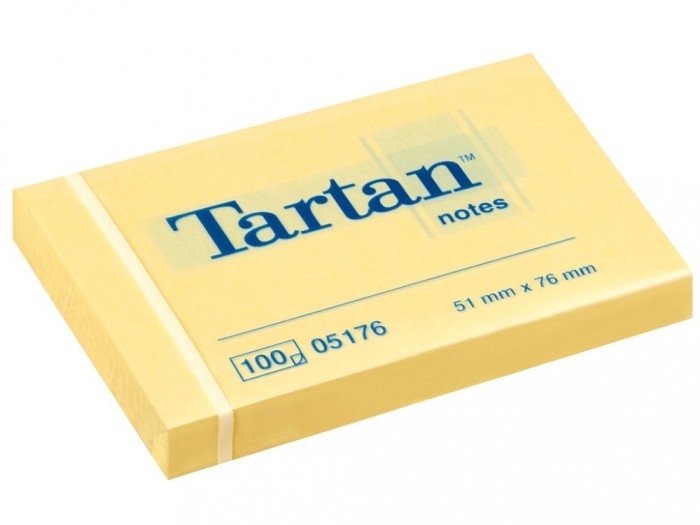 Notes adeziv 51 x 76 mm 100 file Tartan