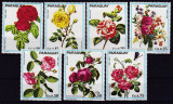 DB1 Flora Flori 1974 Trandafiri Paraguay 7 v. MNH, Nestampilat