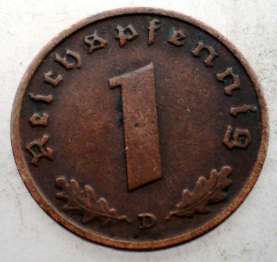 2.431 GERMANIA 1 REICHSPFENNIG 1937 D foto