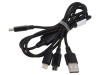 Cablu USB Digitus 1m 30AWG, 2A, Negru, Tip A - Micro USB, Lightning (Incarcare)