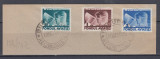 ROMANIA 1936 TRIMITERI POSTALE FONDUL AVIATIEI SERIE STAMPILTA/FRAGMENT, Stampilat
