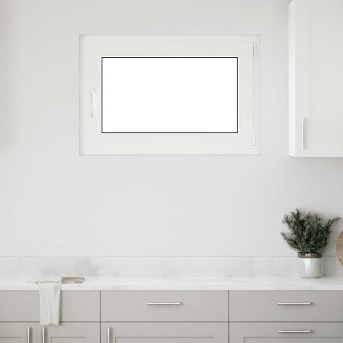 vidaXL Fereastră de subsol &bdquo;RISOR&rdquo; 90x50 cm oscilo-batantă DIN dreapta, albă