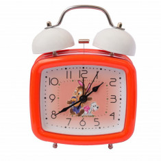 Ceas de masa desteptator pentru copii Pufo Joy, cu buton de iluminare cadran, 16 x 12 cm, model Friends