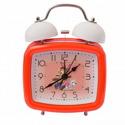 Ceas de masa desteptator pentru copii Pufo Joy, cu buton de iluminare cadran, 16 x 12 cm, model Friends foto