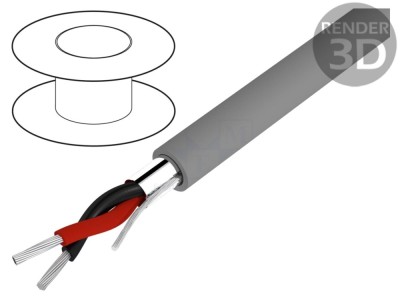 Cablu ecranat 2x22AWG PVC foto