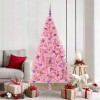VidaXL Pom de Crăciun artificial pre-iluminat Roz 180 cm PVC 3397082