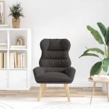 Fotoliu Relaxare vidaXL Gri &Icirc;nchis L&acirc;nă, Ergonomic, Cotiere Pufoase, Interior Living