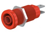 Soclu Banană 4mm Roşu Nichelat pentru Panou