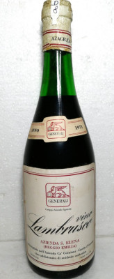 D 8 -vin ROSU LAMBRUSCO, S. ELENA, REGGIO EMILIA, recoltare 1971 CL 72, GR 10,5 foto