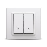&Icirc;ntrerupător simplu 10A alb Mina - OVIVO | 401-010200-216