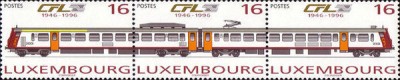 Luxemburg 1996 - Tren, locomotive, triptic neuzat foto
