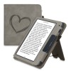 Husa pentru Kobo Libra 2, Piele ecologica, Gri, kwmobile, 56581.02