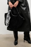 Answear.LAB esarfa de matase culoarea negru, modelator