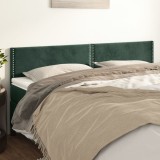 vidaXL Tăblii de pat, 2 buc, verde &icirc;nchis, 90x5x78/88 cm, catifea