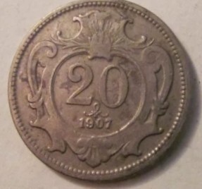 CY - 20 heller 1907 Austria / circulata