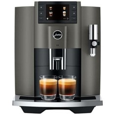 Espressor automat Jura E8 Piano Dark Inox, 1450W, 15 bar, 17 bauturi, sistem spumare lapte, rezervor apa 1.9l, recipient cafea 280g, argintiu