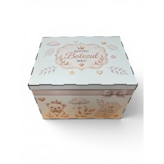 Cutie Trusou Botez Teddy Bear Personalizată pentru Băiețel